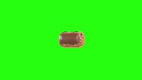 3d animation of the - sign recreating a cookie with chocolate on top