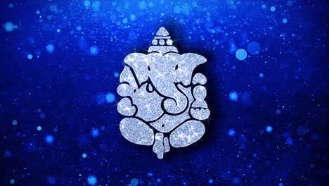 Ganesha Icon with Glitter Effect