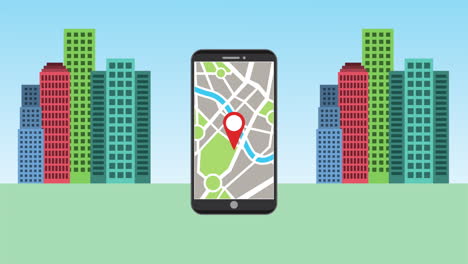 teléfono inteligente con aplicación de transporte de vídeo