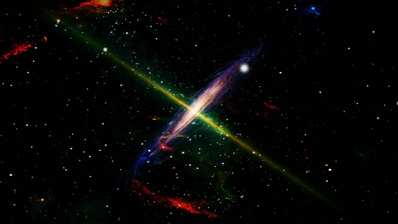 las nubes de galaxias y nebulosas giran en el universo