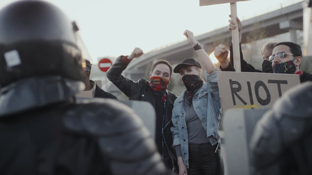 Protest and Riot with Police Confrontation