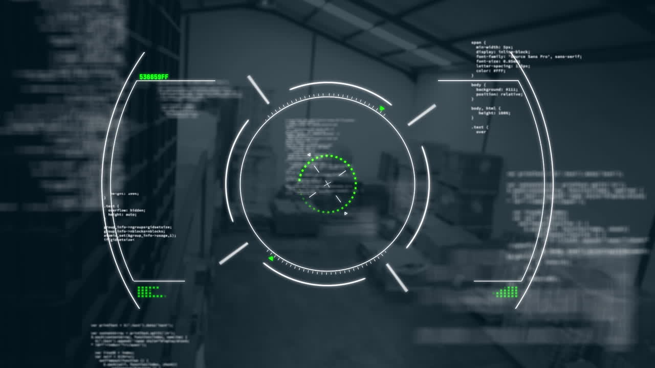 Animation of scope scanning over data processing against warehouse