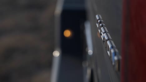 the bed of a truck showing the tail light