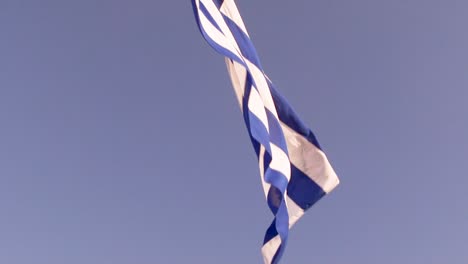 flag of greece in the wind