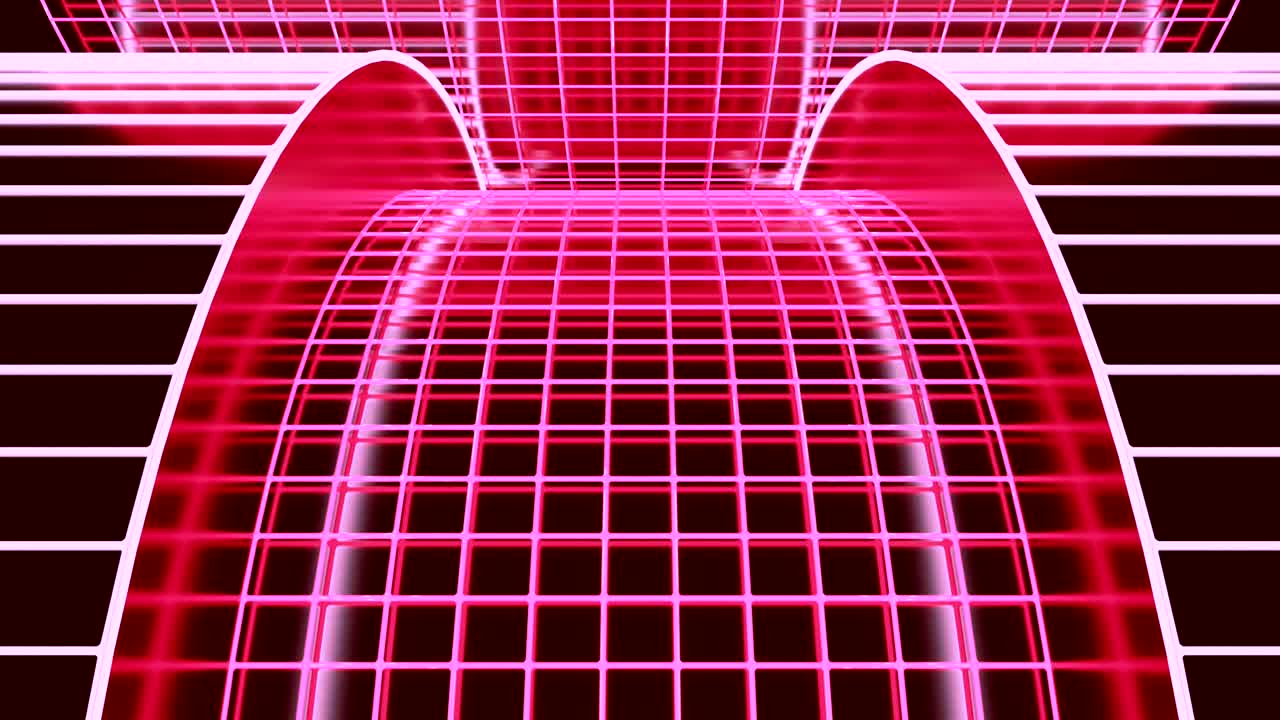 túnel de cuadrícula futurista abstracto