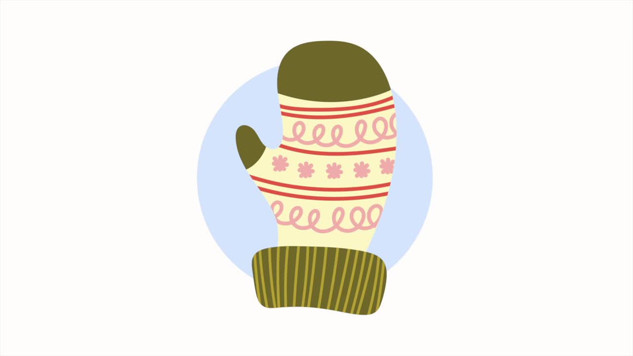 귀여운 뜨개질 손바닥 일러스트레이션