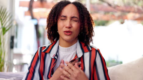 a woman experiencing chest pain or discomfort