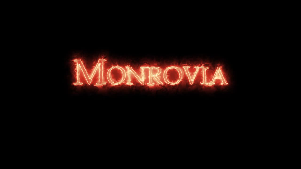 monrovia escrito con fuego. bucle