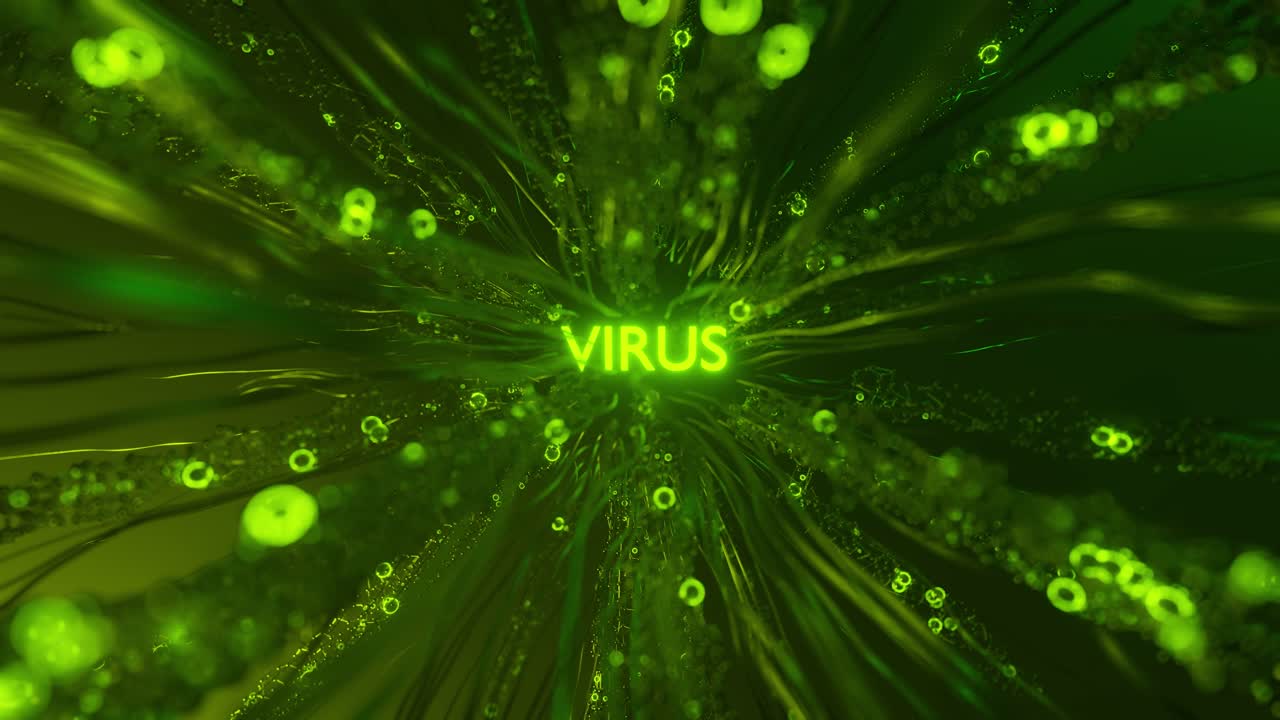 3D animation virtual neon net with glowing center.