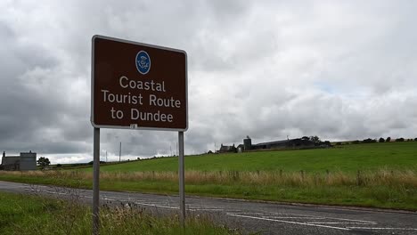 coastal tourist route to dundee, scotland, united kingdom