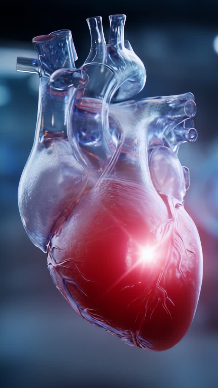 A Realistic Depiction of the Human Heart in High Detail, Capturing Its Intricate Structure, Vibrant Colors, and Lifelike Appearance, Highlighting Its Role in Circulation