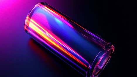 vibrant neon cylinder