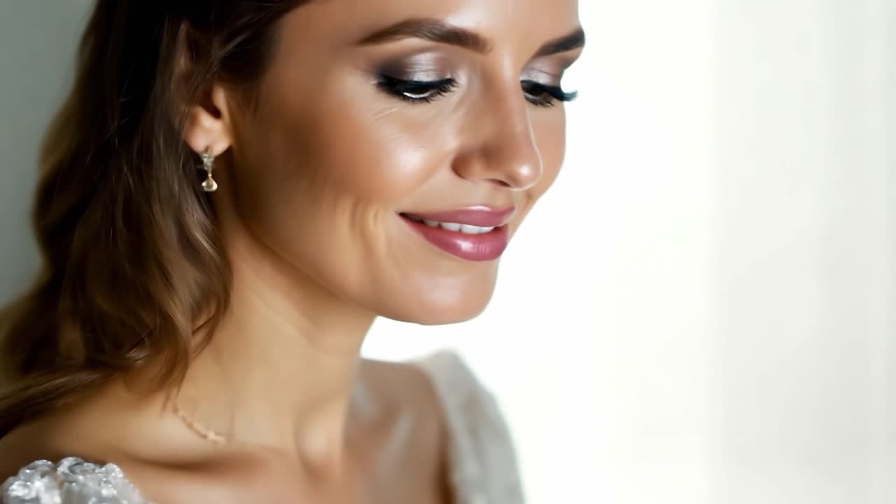 hermosa novia en un vestido de novia