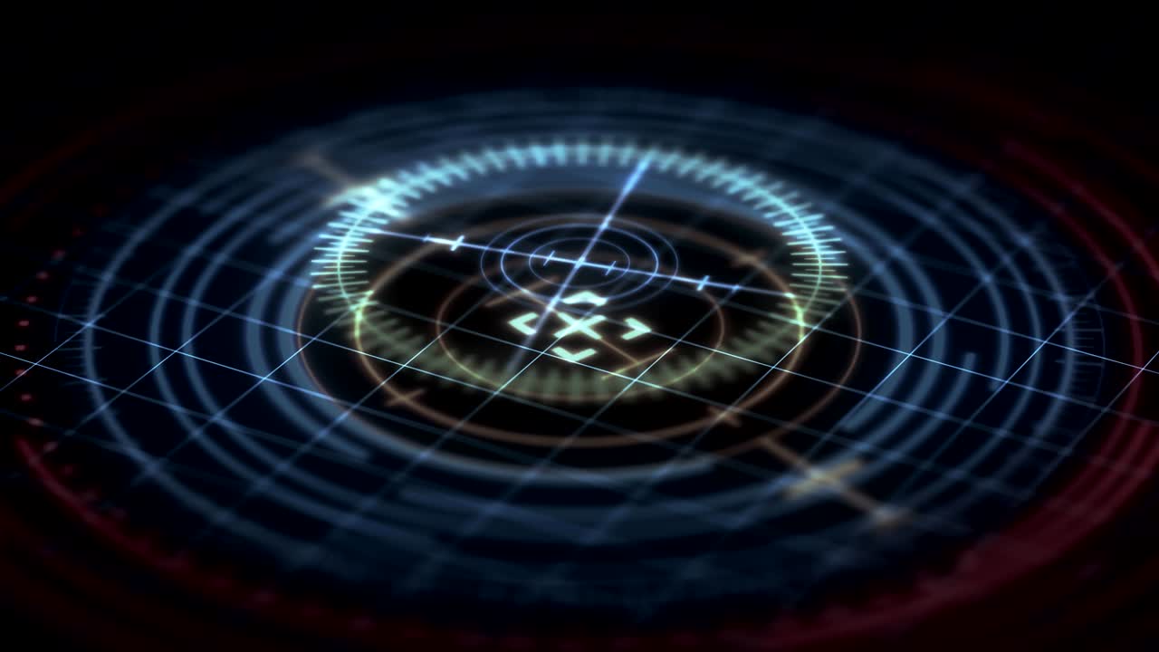 Futuristic HUD interface.