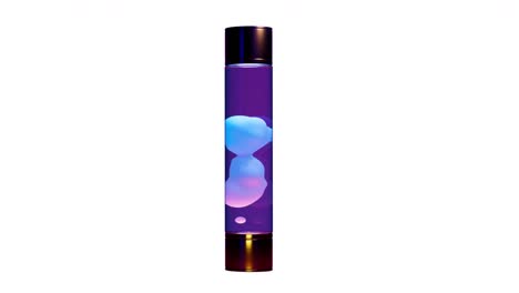 blue colorful vivid lava lamp on white, isolated - loop video