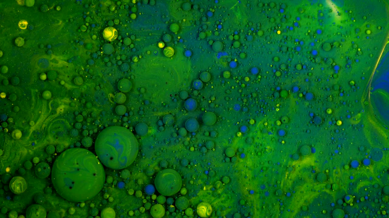 Sfondo astratto con bolle di olio liquido.