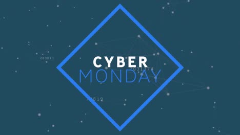 Animation-Von-Cyber-Monday-Verkaufstexten-über-Netzwerke-Von-Verbindungen