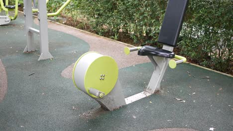 exercise equipment in a public park i in residential area