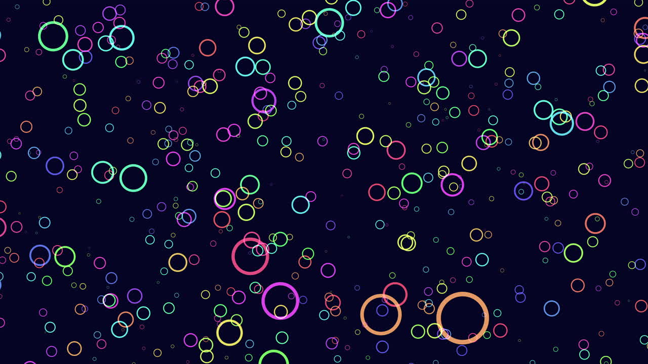 Colorful circle pattern on a black background