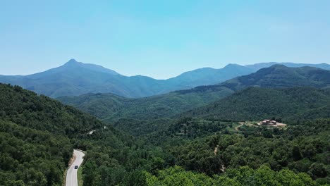 el montseny mountain region west of the coastal hills north of barcelona