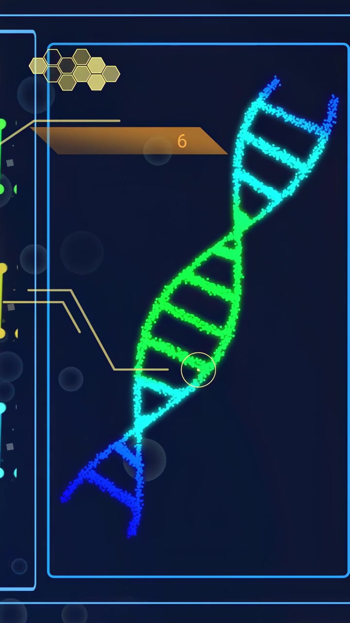 Vertical video: Scan starting, helix pulsing while indicator sliding, readout updating for analysis