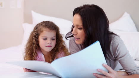 Madre-Leyendo-Un-Libro-Con-Su-Hija