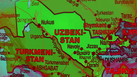 political map of central asian countries