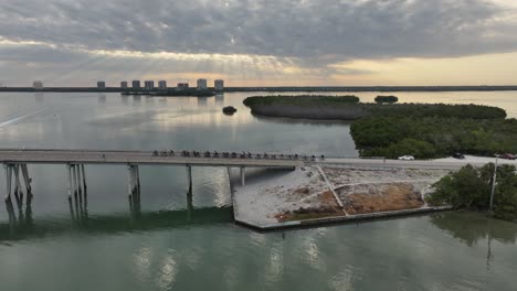 Just-another-day-bike-riding-over-Estero-Bay-near-Bonita-Springs,-Florida