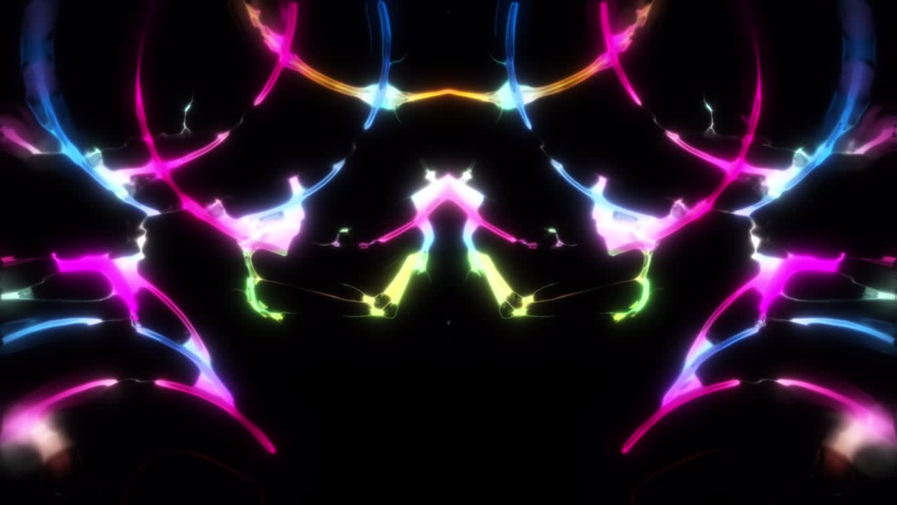 un bucle épico con colores brillantes y formas enérgicas que se enlazan sin problemas