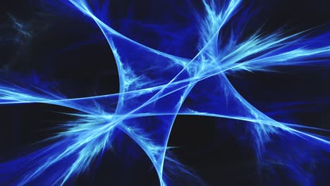 Fractal blue ice crystals background video animation, looping endlessly
