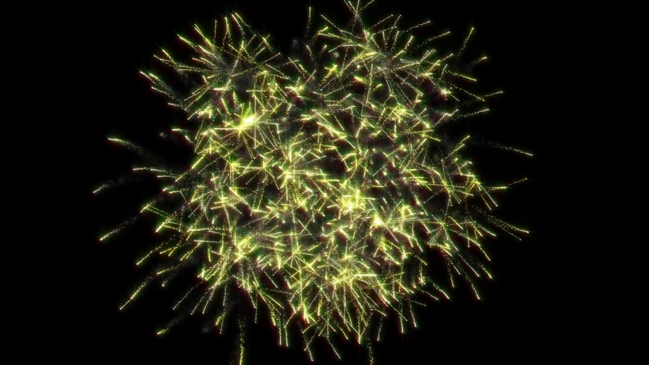 Double Fireworks Explosions on black background