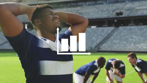 animación de redes de conexiones sobre jugadores de rugby