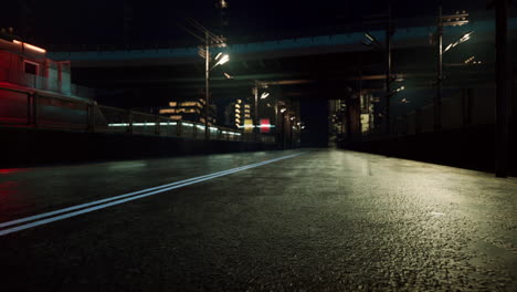 night scene of japan city with neon lights