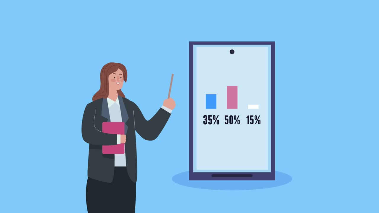 insurance service female agent with smartphone