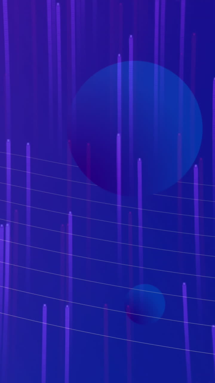 Animation of light trails over blue spots