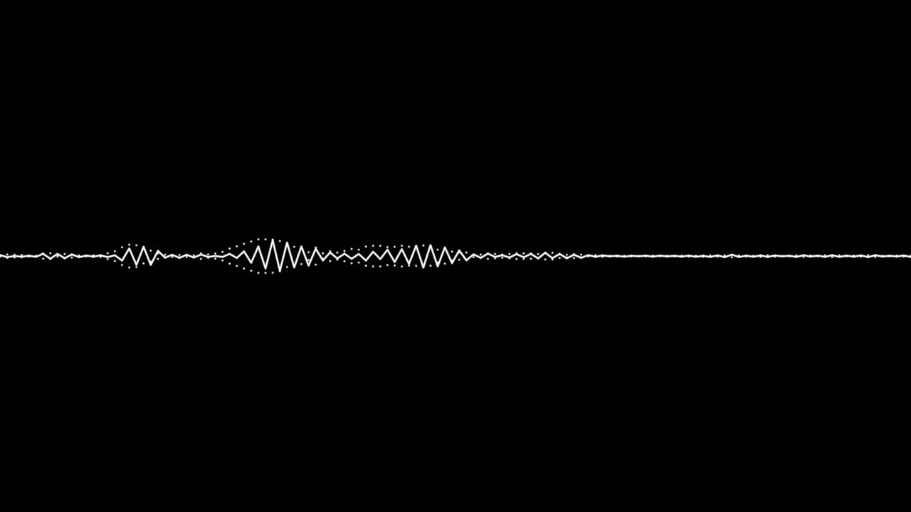 White on black audio spectrum visualization effect