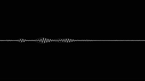 white on black audio spectrum visualization effect