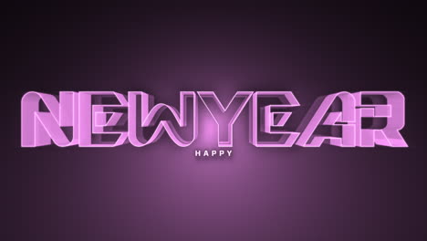 Dark-monochrome-Happy-New-Year-text-on-purple-gradient