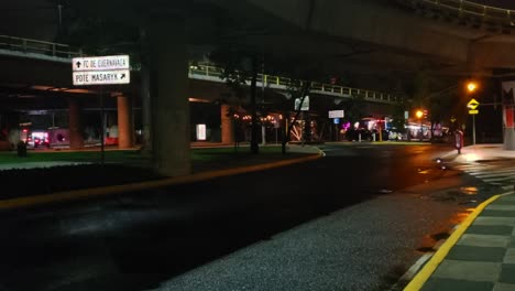 night walk through city streets