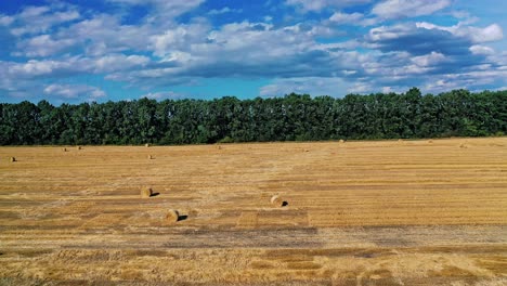countryside natural landscape. haystack harvest agriculture farm field