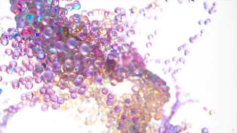 abstract colorful bubble explosion