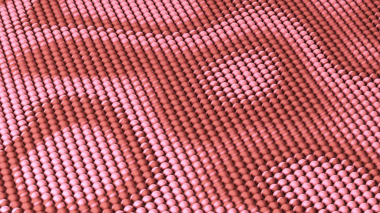 el bucle de la esfera ondulante colorida