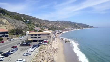 breakwater, parking lot directly on the beach