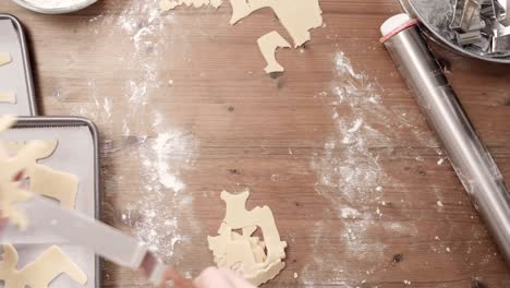 baking christmas sugar cookies for santa.