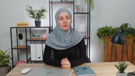 stressed woman in office