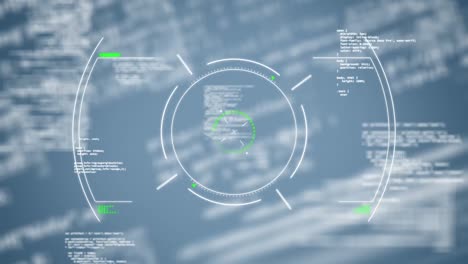 Animación-Digital-Del-Escaneo-Del-Alcance-Sobre-El-Procesamiento-De-Datos-Sobre-Fondo-Gris