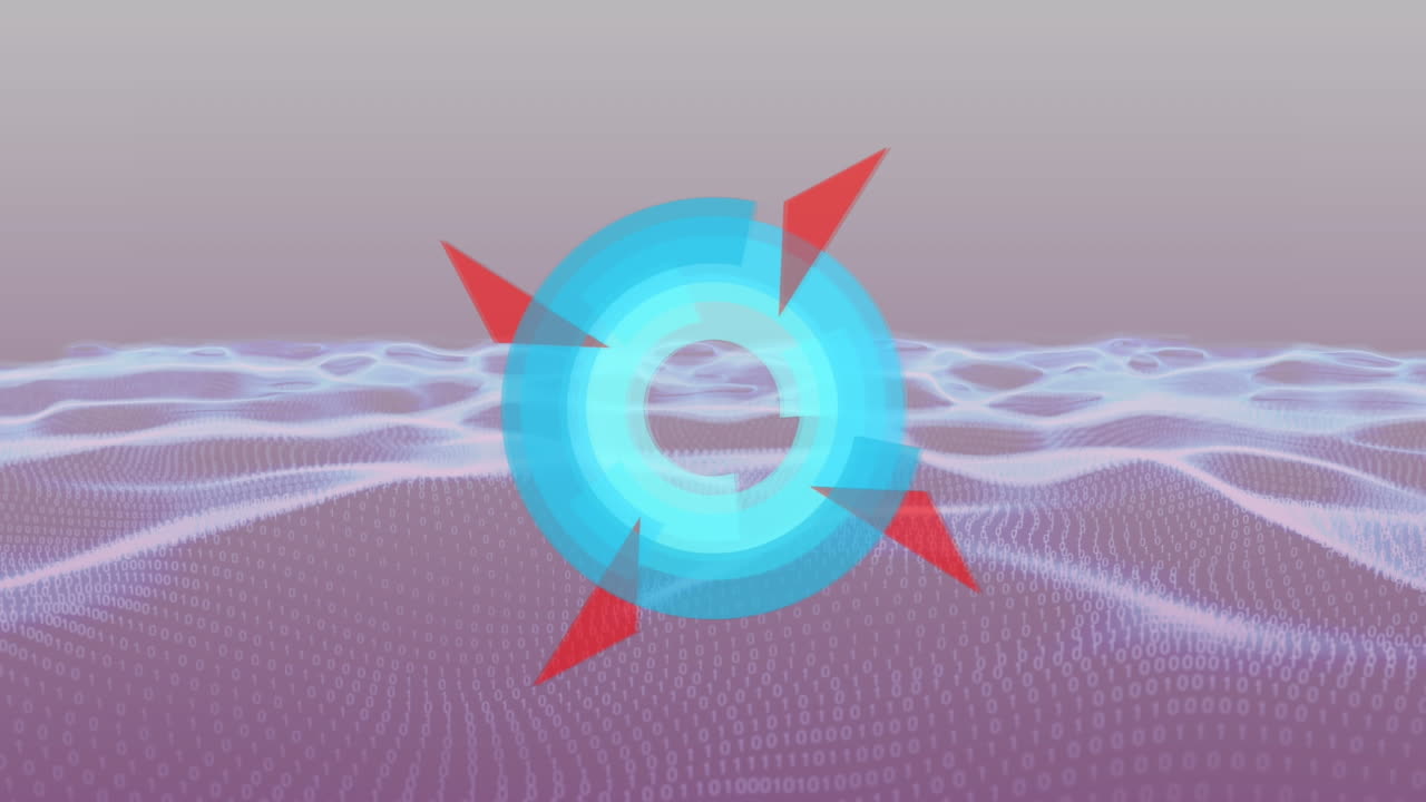 바이너리 코딩 위에서 스포크 스피닝의 애니메이션