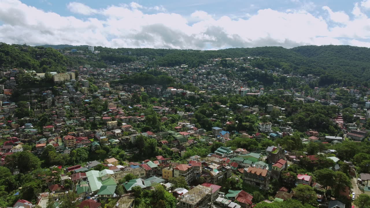 Aerial Shot Baguio City mountain Benguet