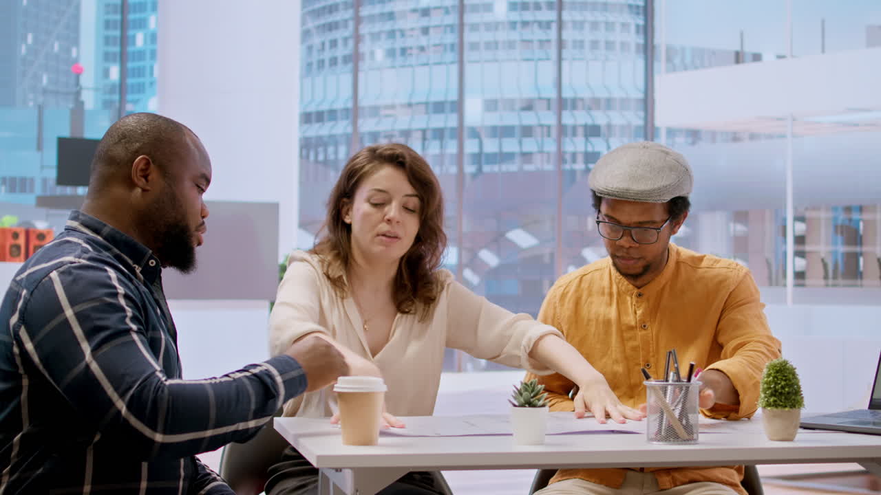 Real estate agent presenting the property investment opportunity available