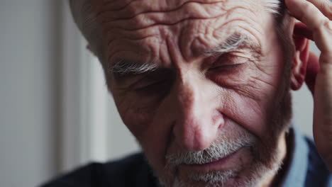 close-up portrait of an elderly man